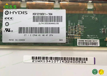 HX121WX1-104 LCD industrial indica HYDIS um preto de 12,1 polegadas normalmente